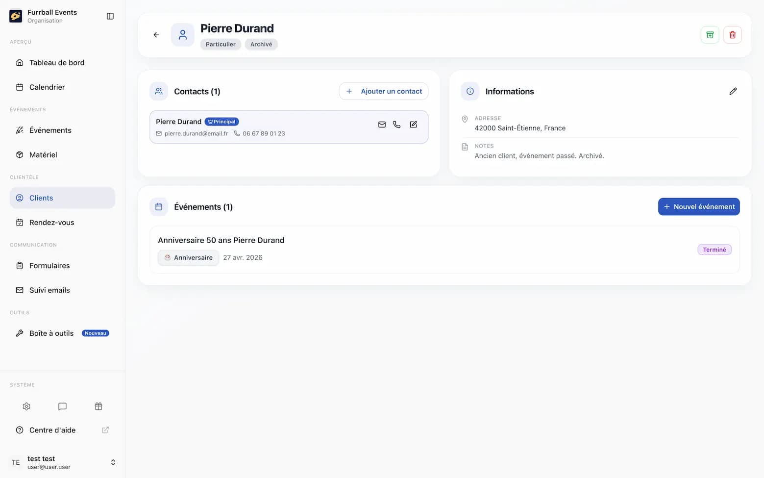 Gestion des clients