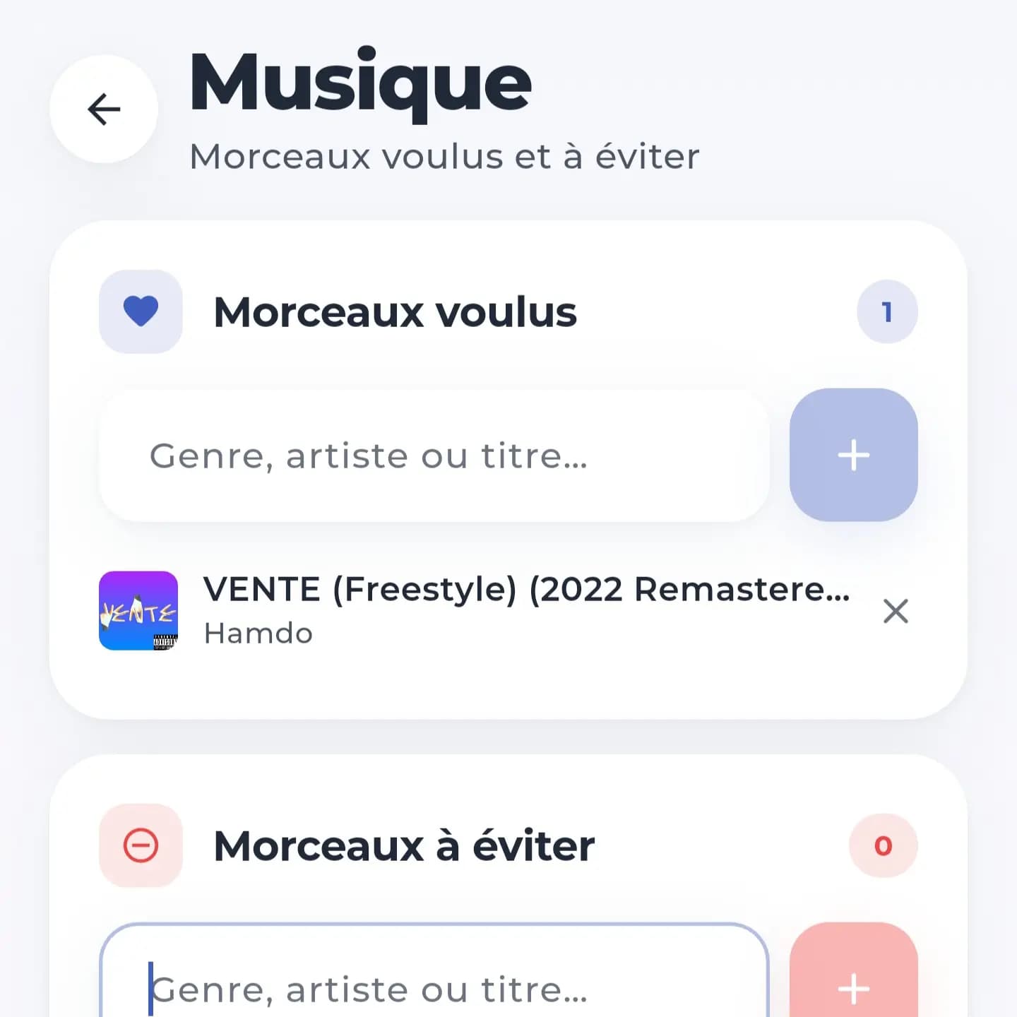 Gestion des playlists